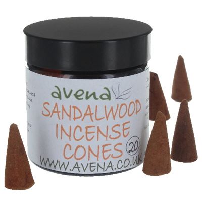 Sandalwood Avena Large Incense Cones 20